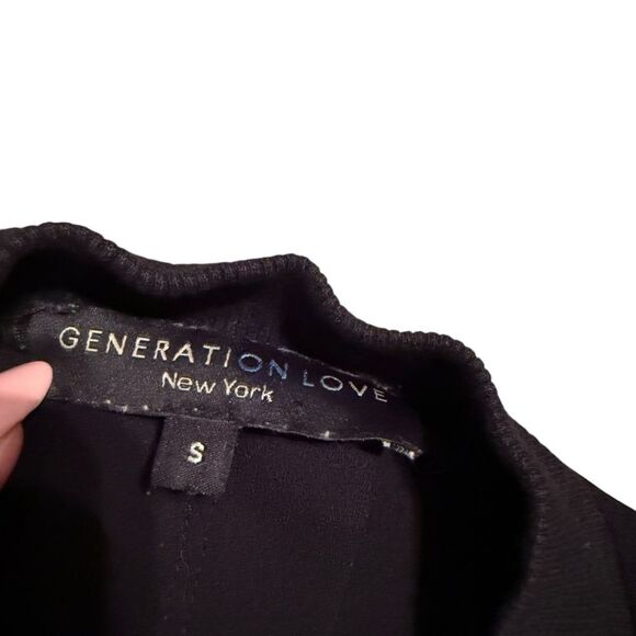 Generation Love Size S Mesh Shoulder Zip Bomber Jacket Black Edgy Going Out Top - Picture 3 of 8